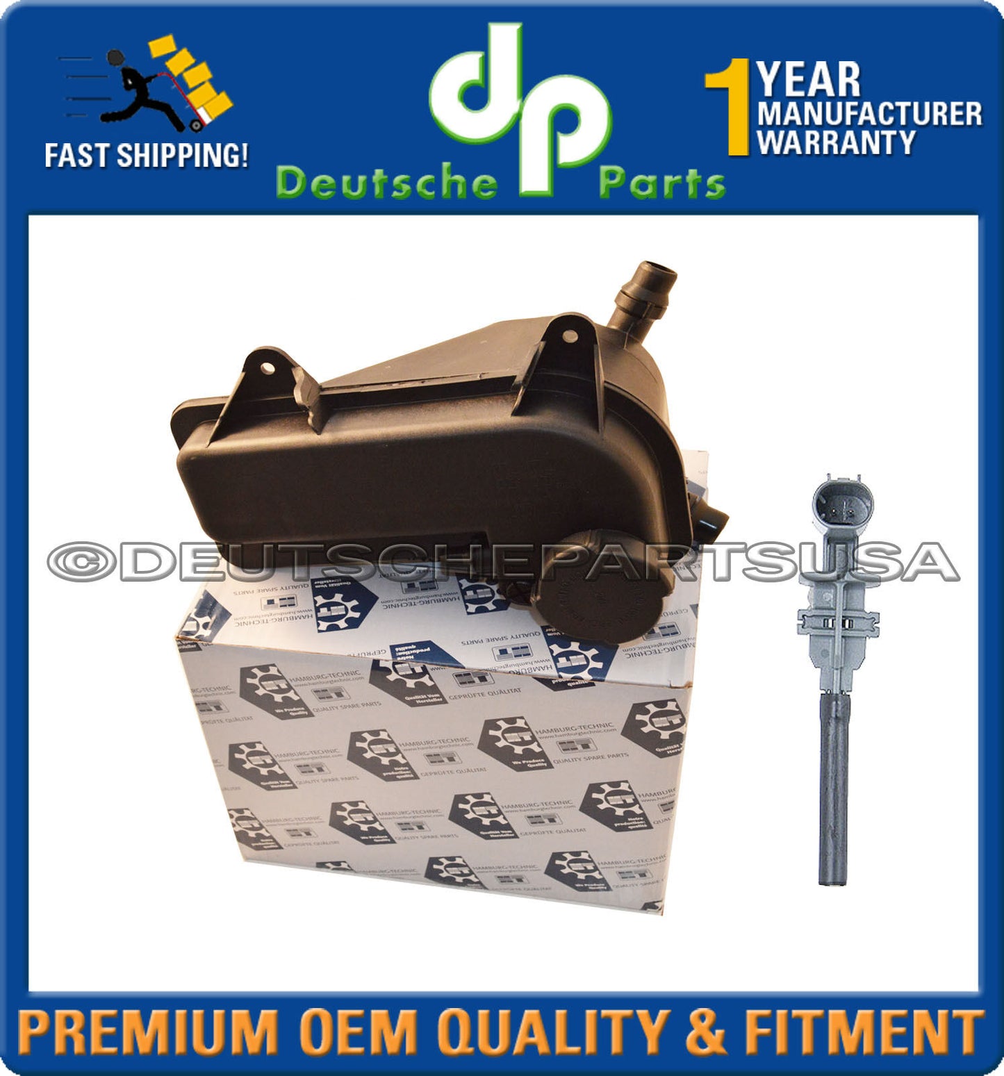 BMW E53 Z3 X5 WATER COOLANT RESERVOIR EXPANSION TANK + Cap + Sensor 17107514964