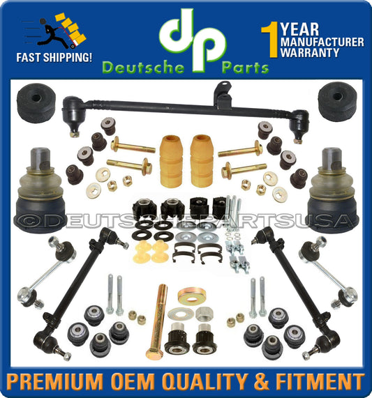 Mercedes R107 Control Arm Ball Joints Tie Rod Sway Bar Bushing Suspension Kit 17