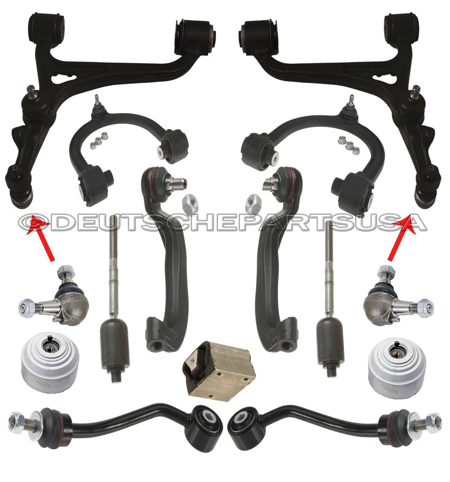 Mercedes W220 4MATIC LOWER Control Thrust Arm Arms Ball Joint SUSPENSION Kit 15