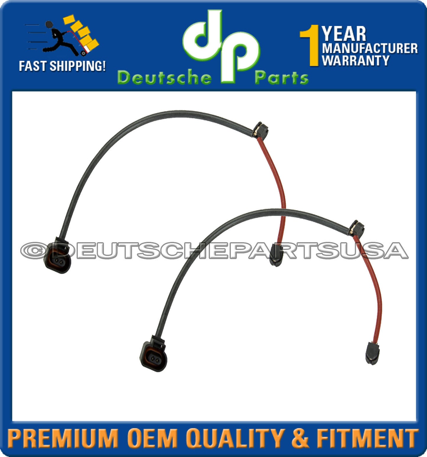 Porsche Cayenne Front LEFT & RIGHT Brake Pad Wear Sensor 955 612 365 50 Set of 2