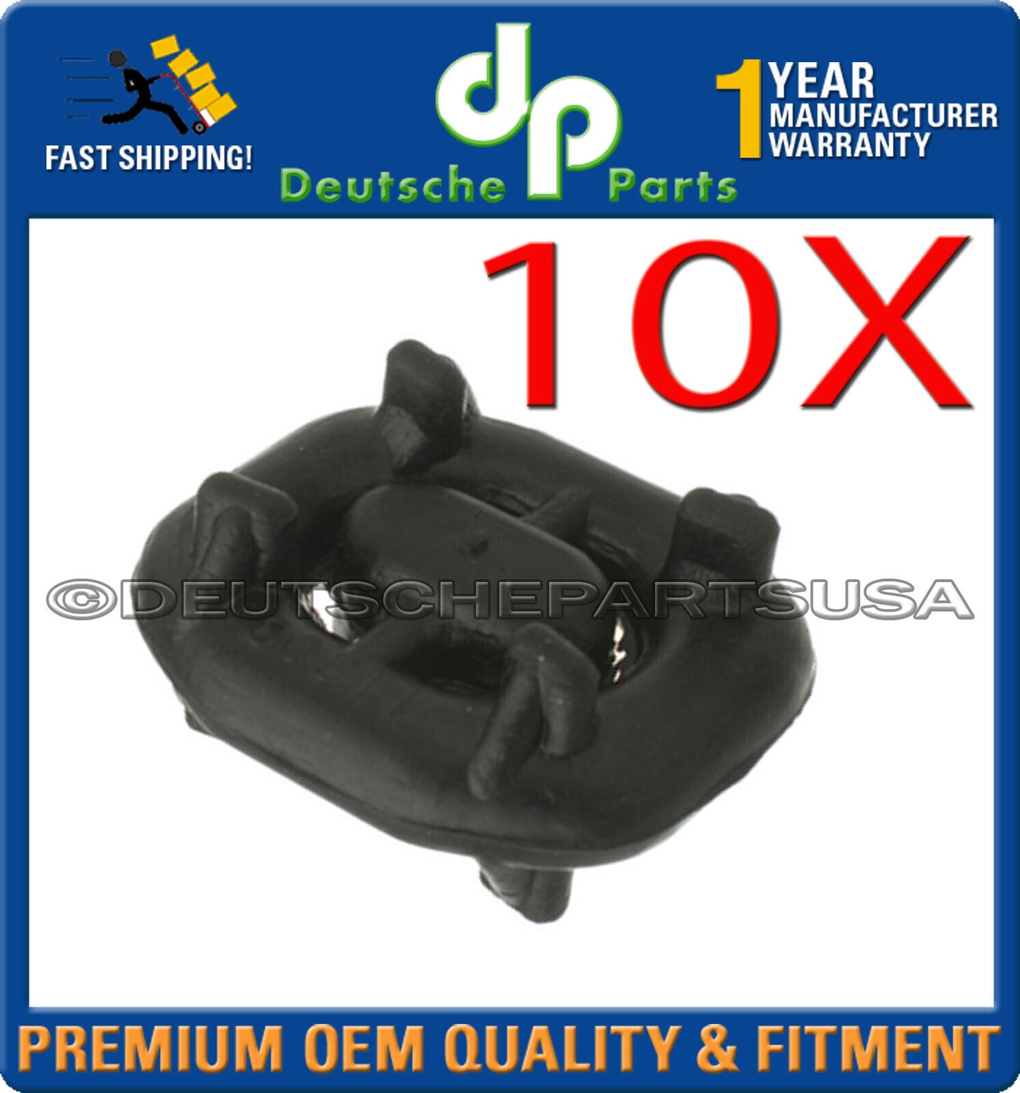 Mercedes 420SEL 560SEC 560SEL 560SL 300TD CL550 EXHAUST HANGER 1244920044 x 10