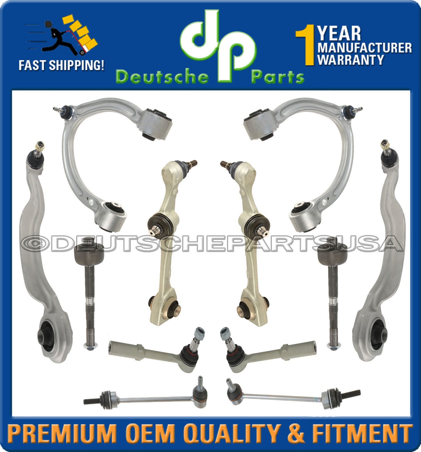 Mercedes W221 S550 S400 Front UPPER LOWER Control Arms Ball Joint SUSPENSION KIT