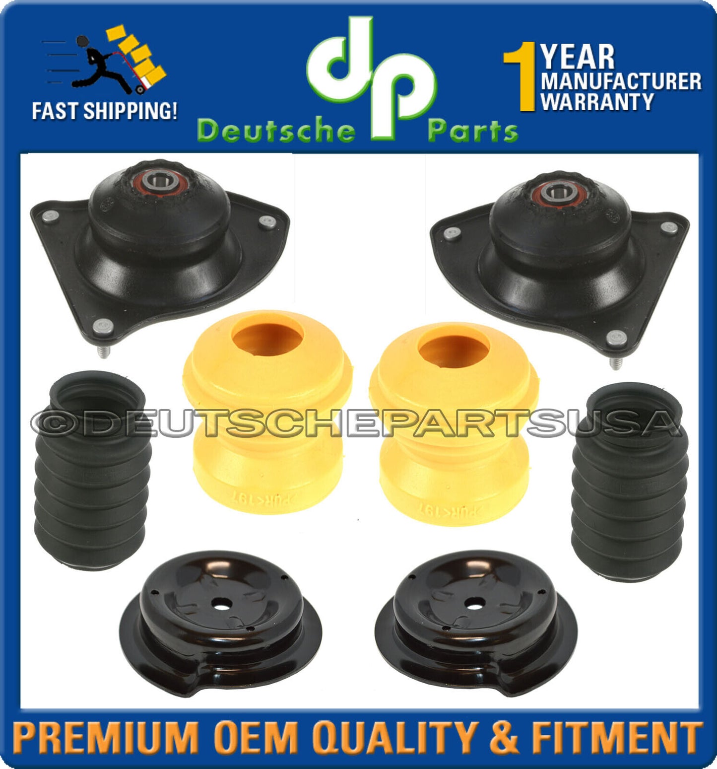 MINI COOPER FRONT STRUT SHOCK MOUNT MOUNTS BEARINGS BUMP STOP SUSPENSION KIT 10