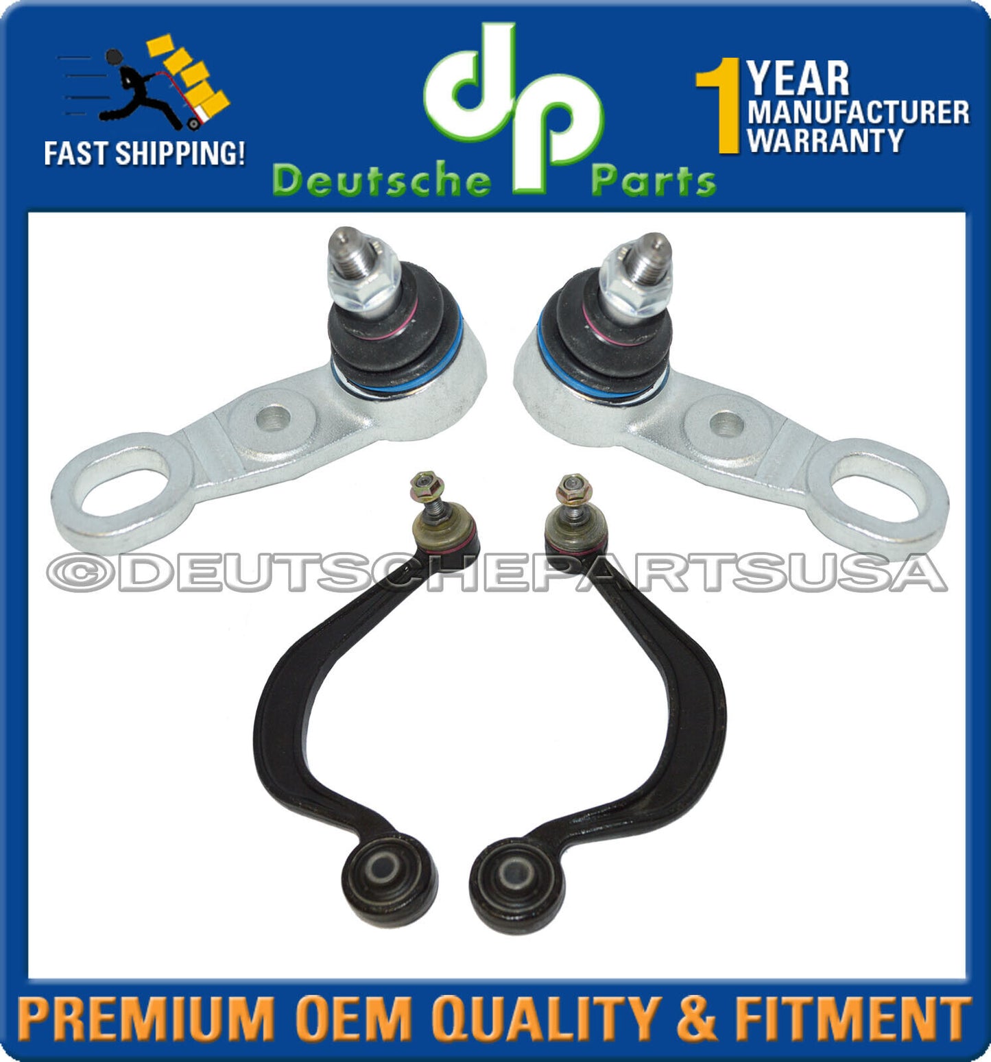 Porsche 911 964 FRONT CONTROL ARM BALL JOINTS SWAY BAR DROP LINKS LH+RH Set of 4
