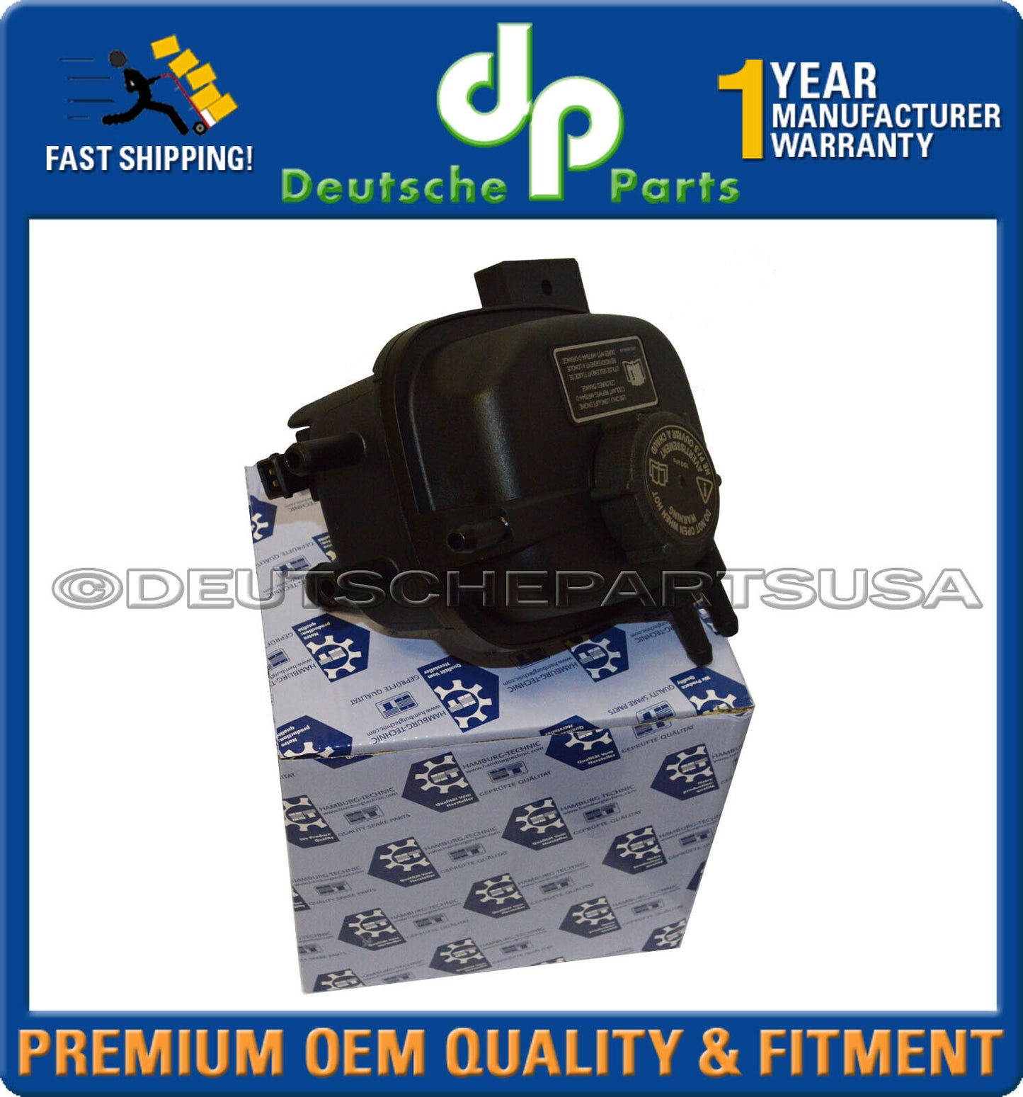 Jaguar XK8 1997-2006 Engine Coolant Recovery Tank Incudes Cap & Sensor MJD4400AB