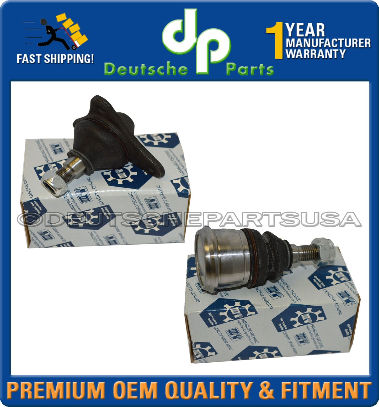 Mercedes R107 W114 W115 Front UPPER + LOWER Suspension Ball Joints L / R Set 2