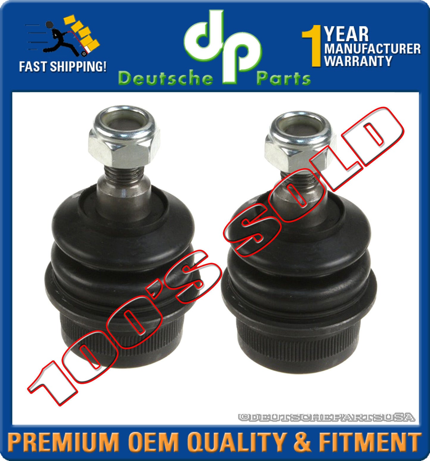 MERCEDES W116 W123 W126 CONTROL ARM LOWER BALL JOINT JOINTS LEFT RIGHT SET PAIR
