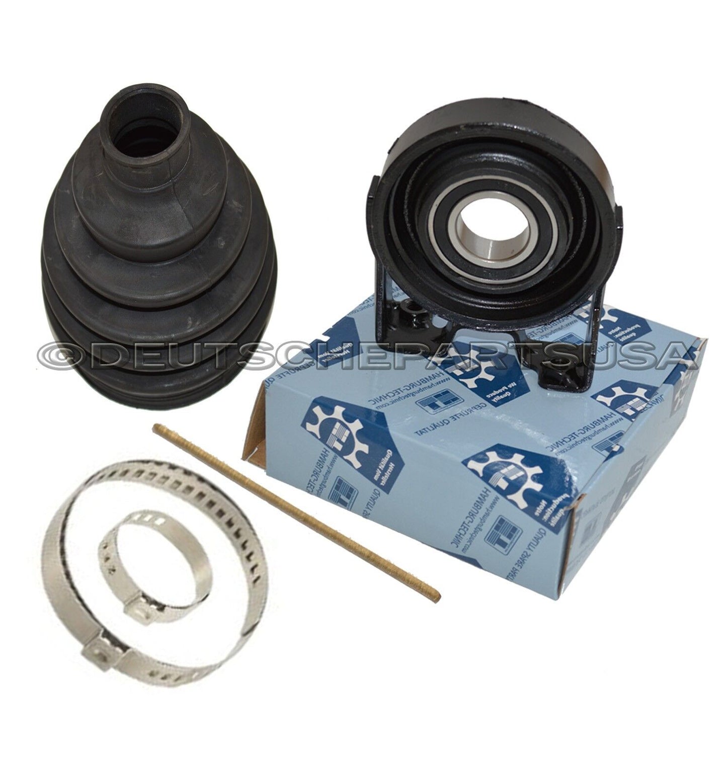 PORSCHE CAYENNE S TURBO CARDAN DRIVESHAFT CENTER SUPPORT BEARING + CV BOOT KIT 3