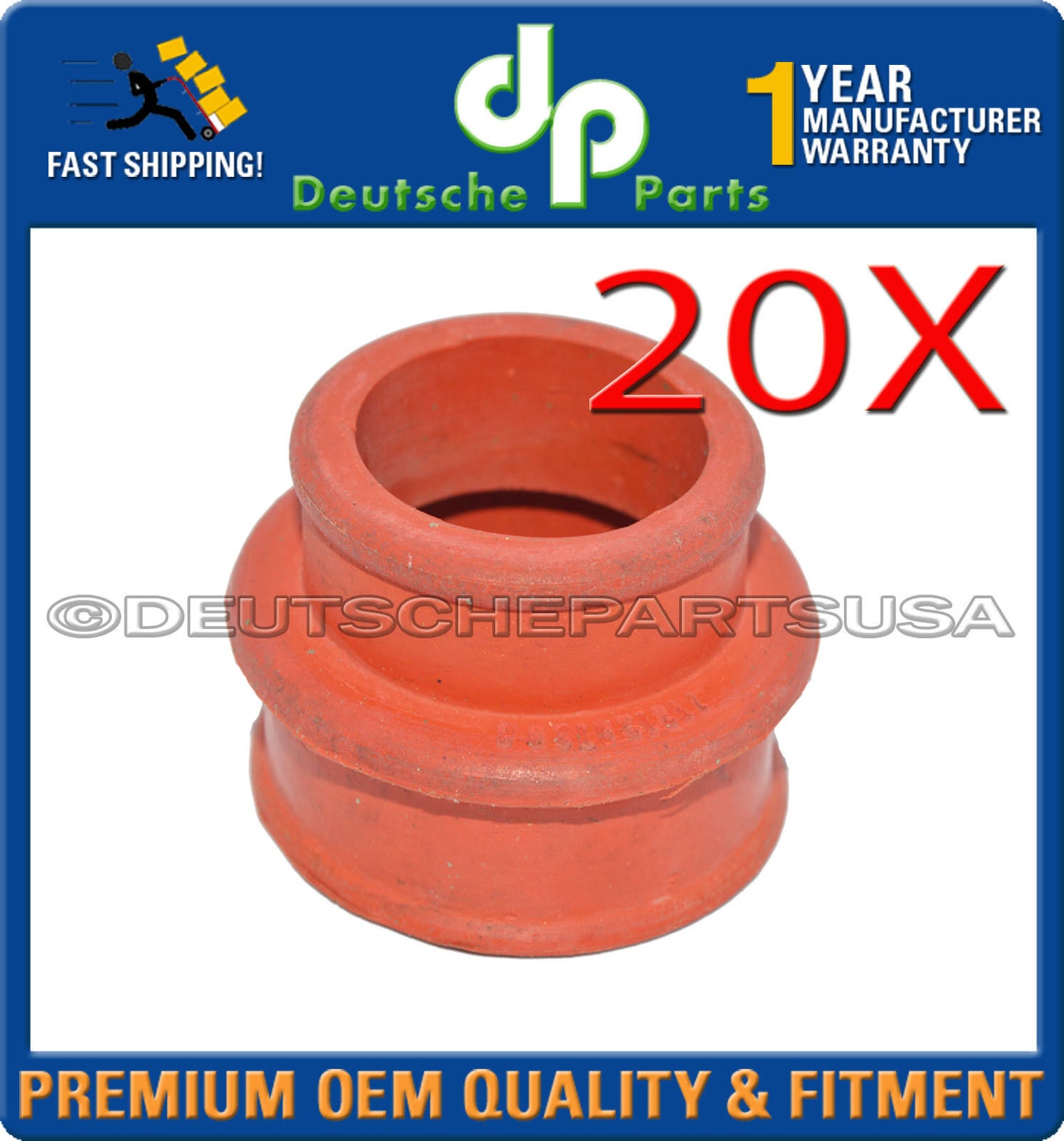 Volkswagen Beetle Thing Transporter Intake Manifold Sleeve 113129729B Red Set 20