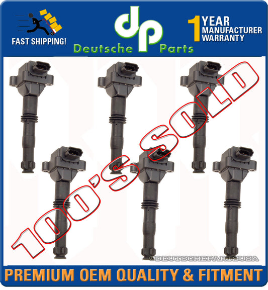 PORSCHE 911 996 BOXSTER 986 DIRECT IGNITION COIL COILS 99760210700 SET 6