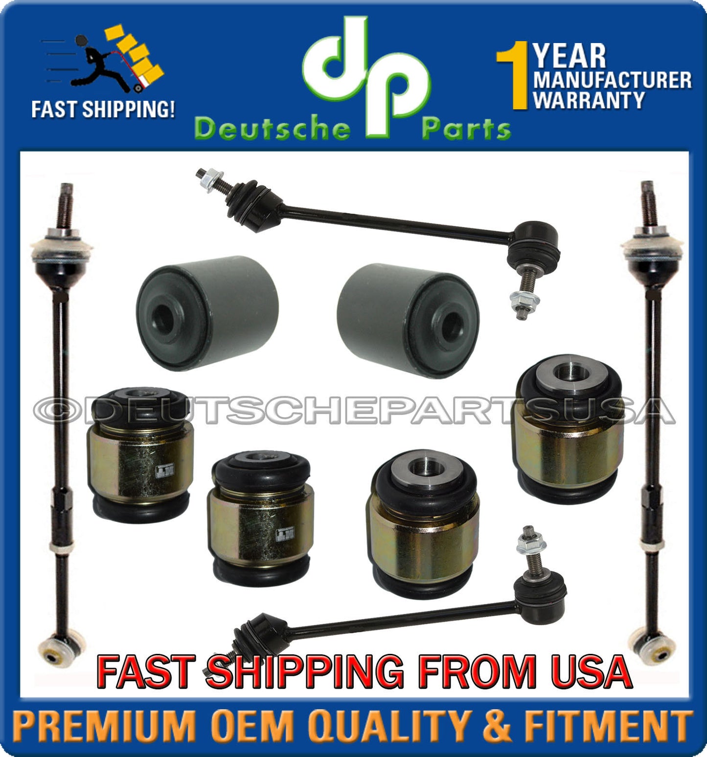 Lincoln LS Rear Control Arm Fluid Hydrabushes Bushings Tie Rod TORQUE ROD KIT 10