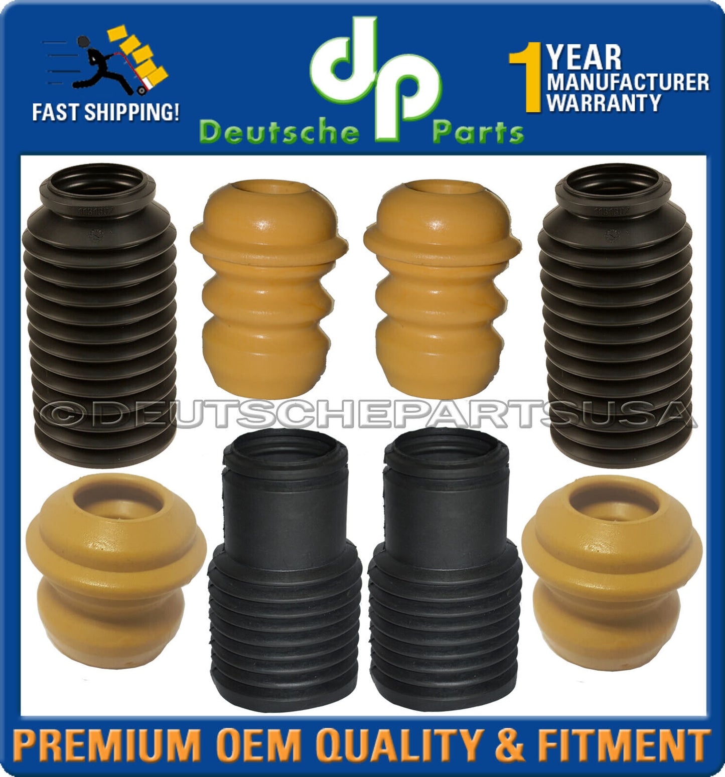 Porsche 986 Boxster FRONT REAR Strut Shock Mount Bump Stop Dust Bellow L+R Set 8