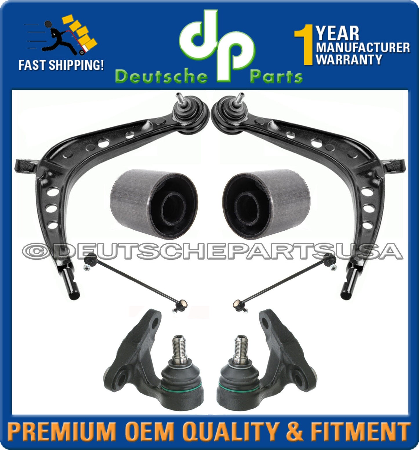 Control Arms Ball Joint Bushing Sway Bar Suspension Kit for BMW E46 325Xi 330xi