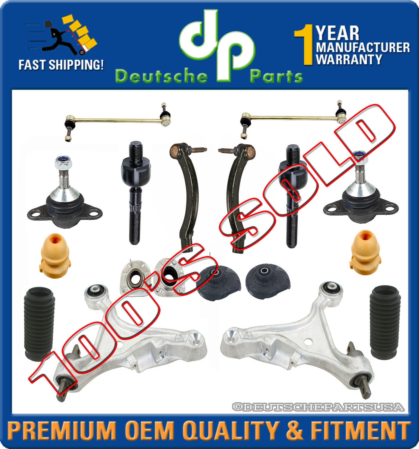 VOLVO S60 CONTROL ARMS BALL JOINTS TIE RODS STRUT MOUNTS BEARINGS SUSPENSION KIT