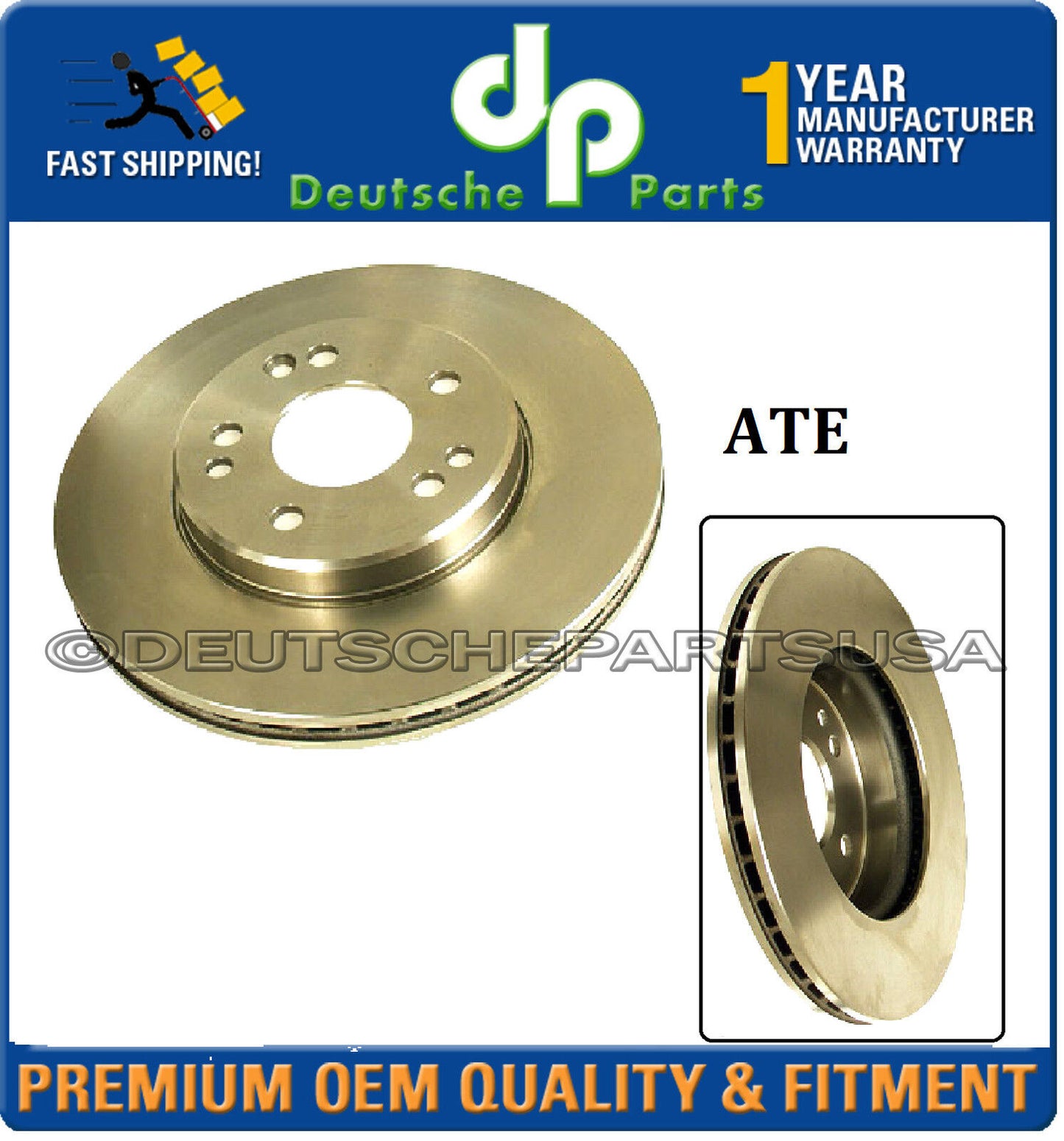 MERCEDES BENZ ATE PREMIUM  FRONT BRAKE DISC ROTOR E320 300TE/CE 300E 400E E420