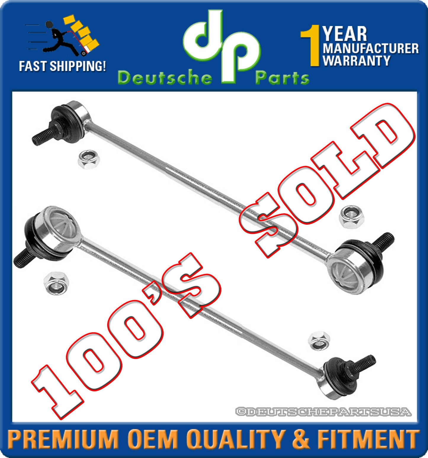 FRONT ANTI ROLL Sway Stabilizer Bar Link LEFT + RIGHT SET 2 for BMW E38 740i