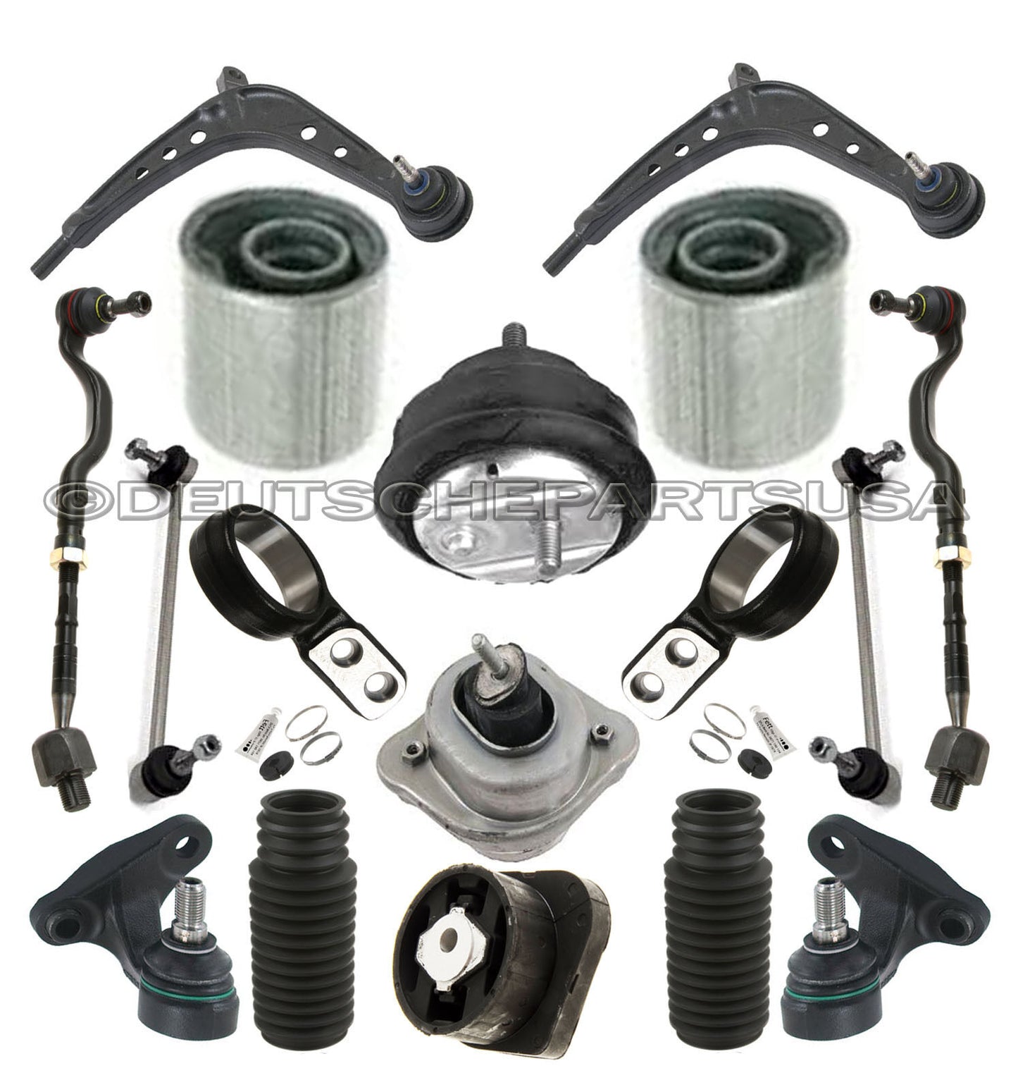 Control Arms Ball Joints ENGINE Strut Shock MOUNTS for BMW E46 SUSPENSION KIT 37