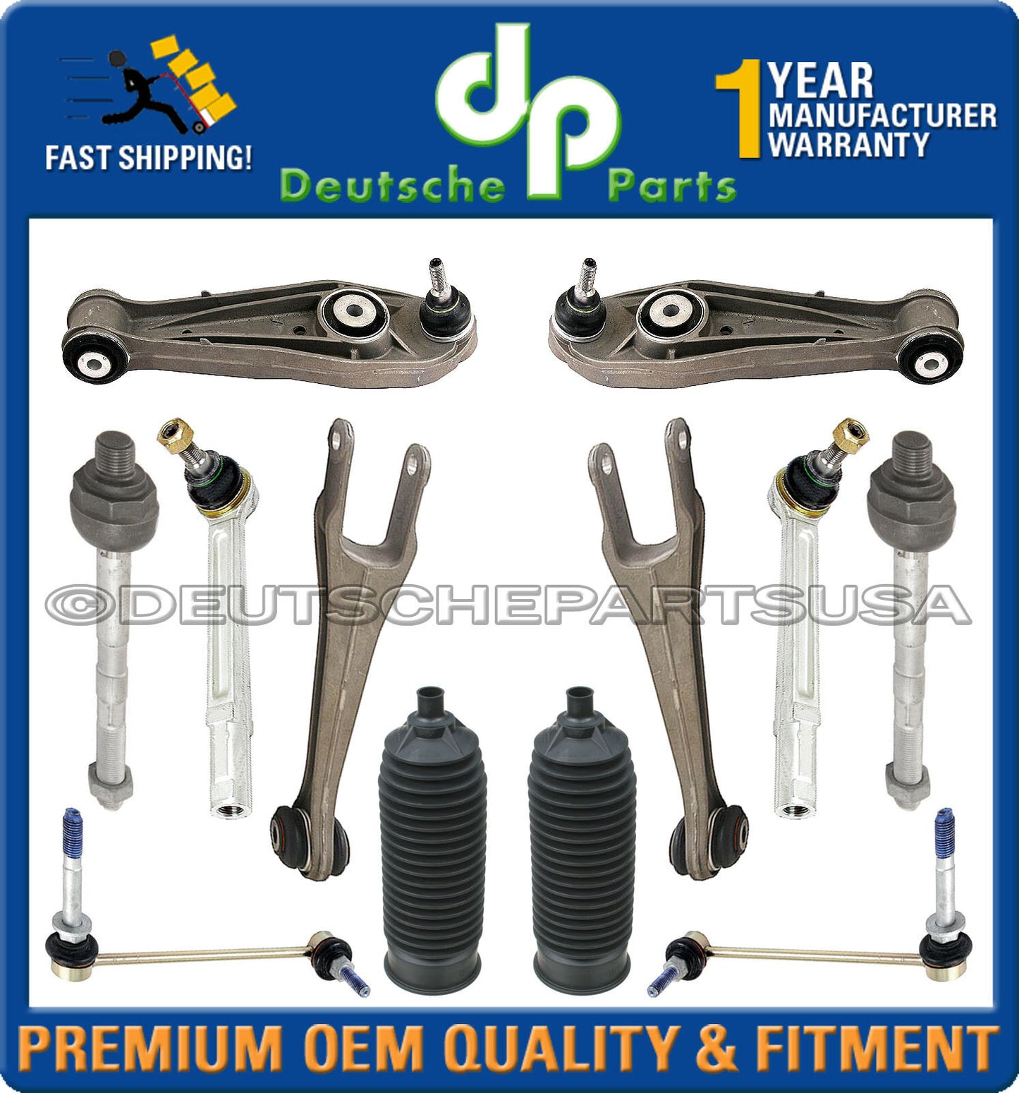 PORSCHE 996 986 BOXSTER Front Tie Rod Control Arms Ball Joints SUSPENSION KIT 12