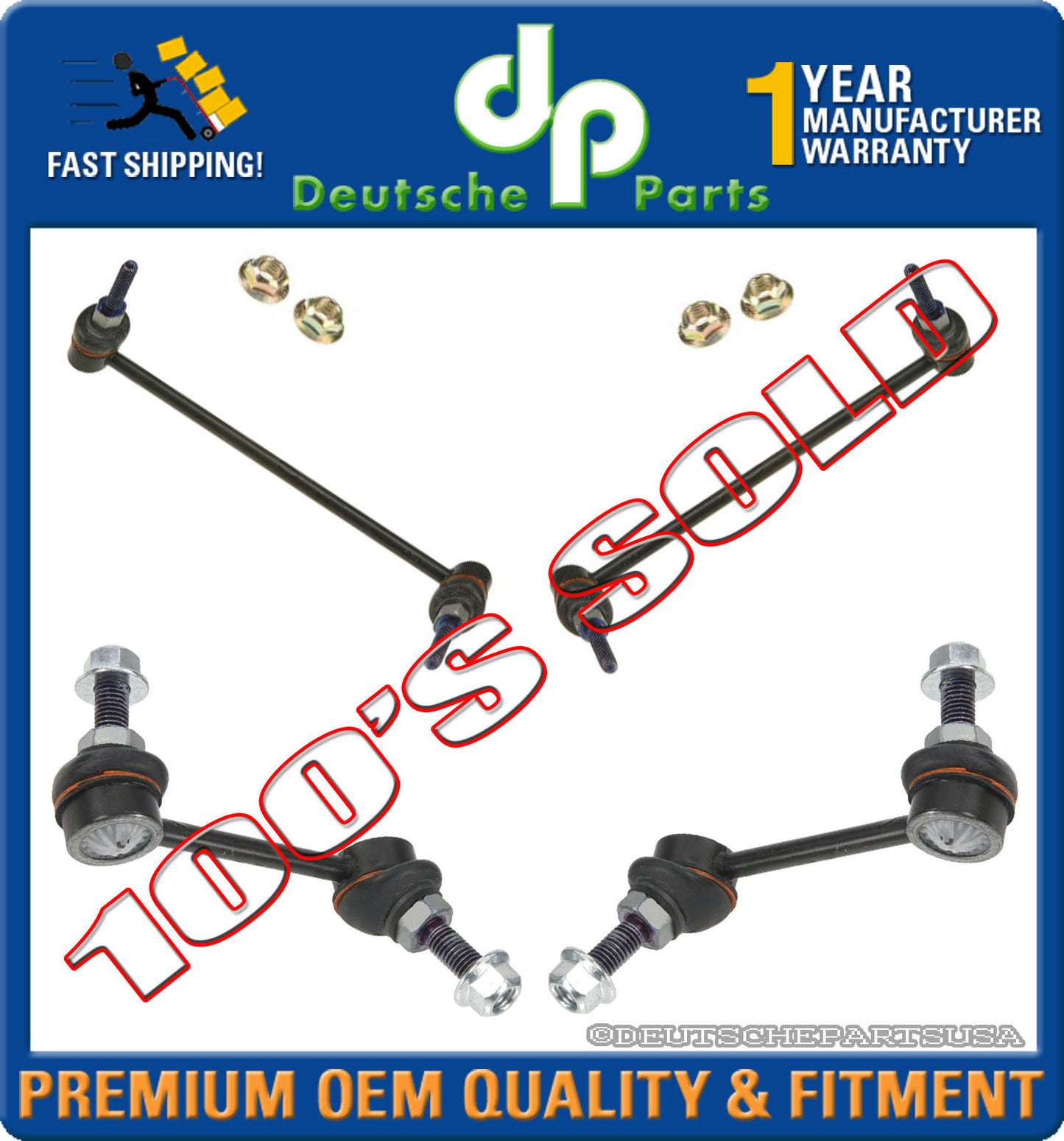 Porsche 996 911 C4 4S TURBO FRONT REAR Stabilizer Sway Bar Drop Link Links SET 4