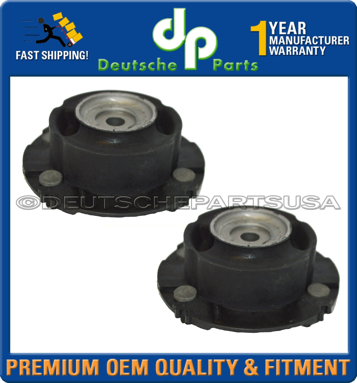 Porsche 911 993 Front Rear Upper Shock Strut Flange Mount Bearing Bump Stop SET