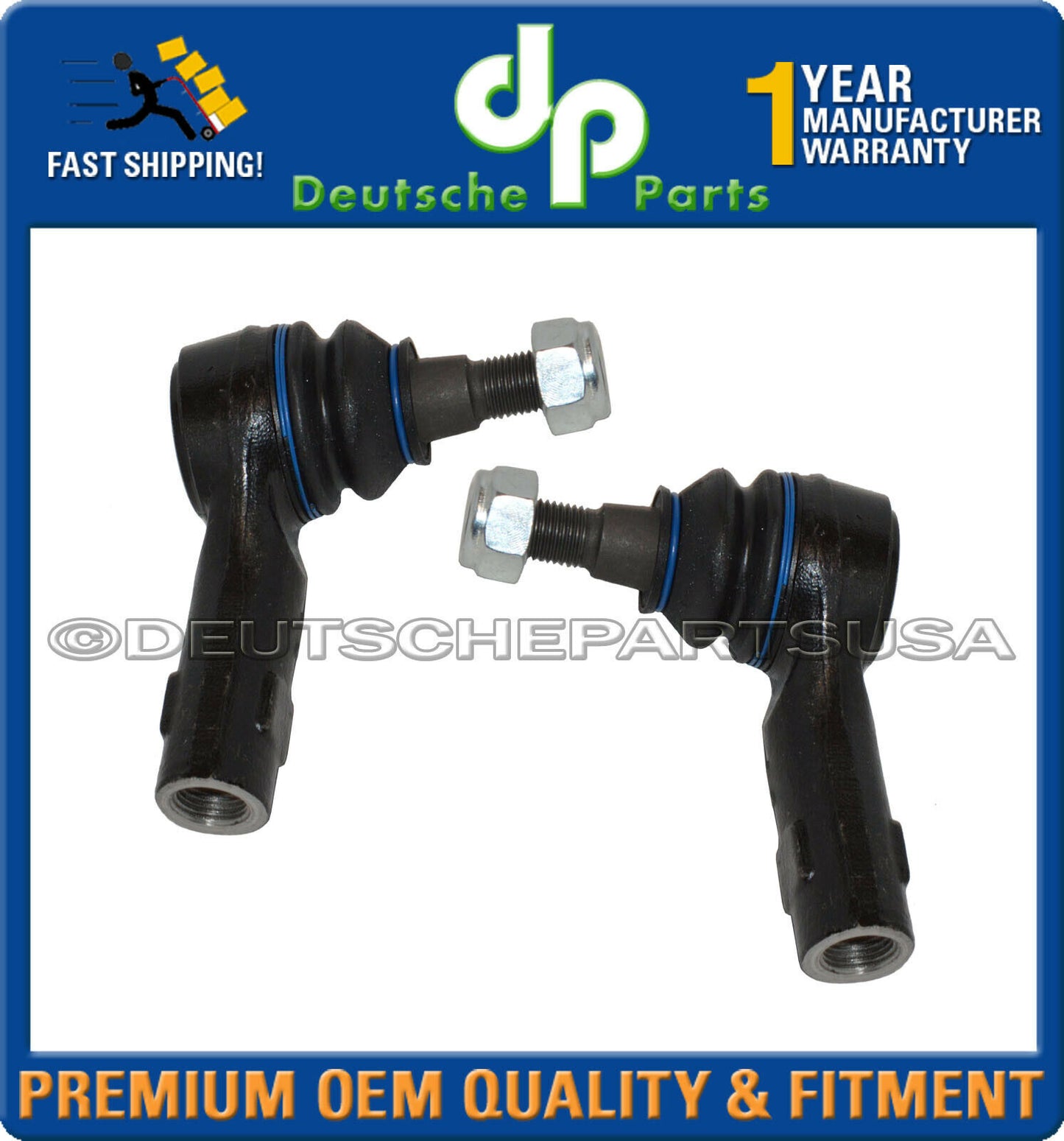 For Audi Q7 VW Touareg Front Steering Tie Rod End Outer Left + Right Set of 2