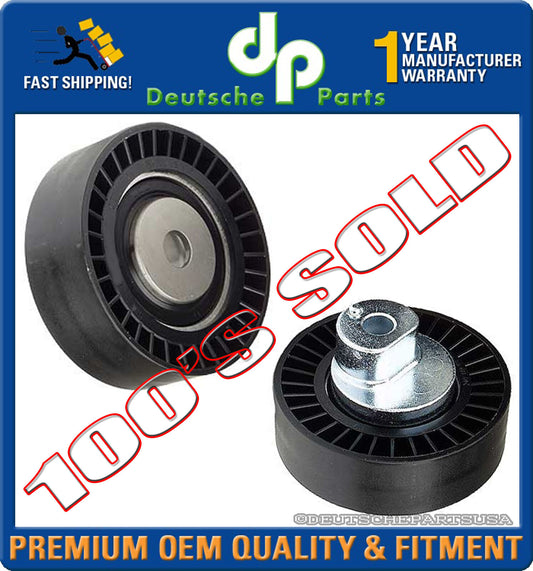 BELT TENSIONER IDLER ADJUST DEFLECTION PULLEY for BMW E34 E36 E39 E46 E53 SET 2