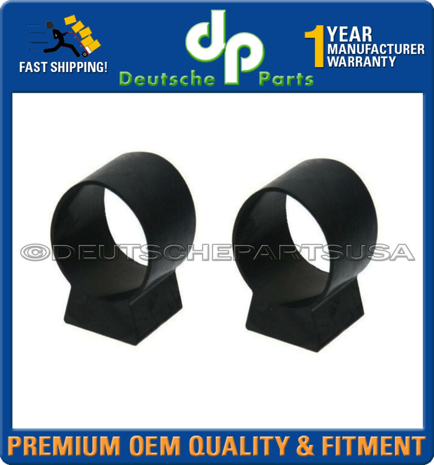 Porsche 911 912 930 Bumper Shock Bushing (Rubber Isolator) 911 505 221 00 Set 4