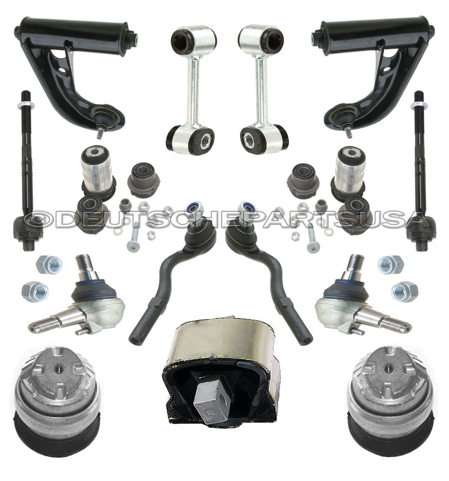 MERCEDES W210 E300 Front Control Arms Ball Joints Tie Rods Mounts SUSPENSION Kit