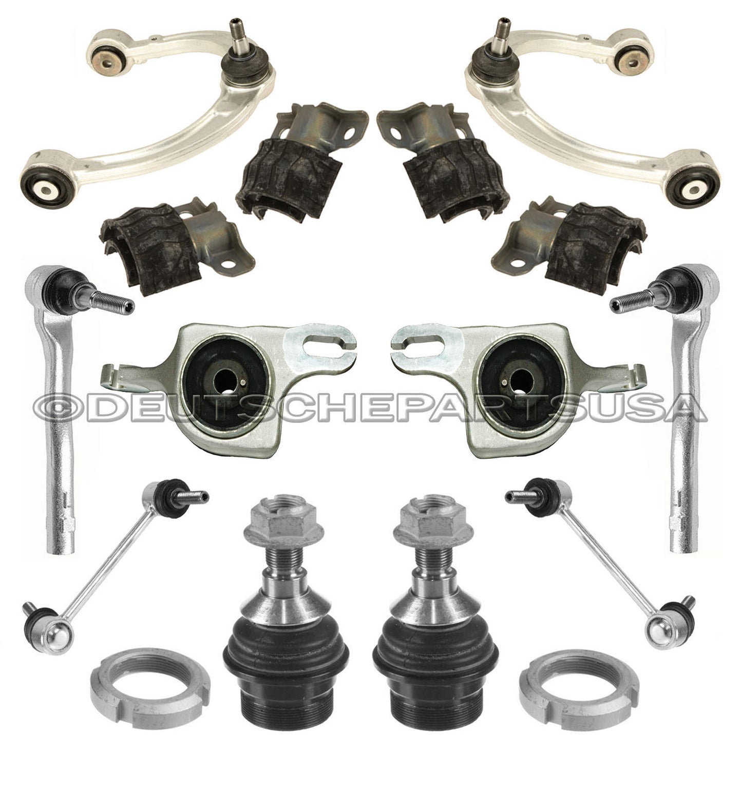 Mercedes W164 FRONT Control Arms Ball Joints Bushings Bracket SUSPENSION Kit 20