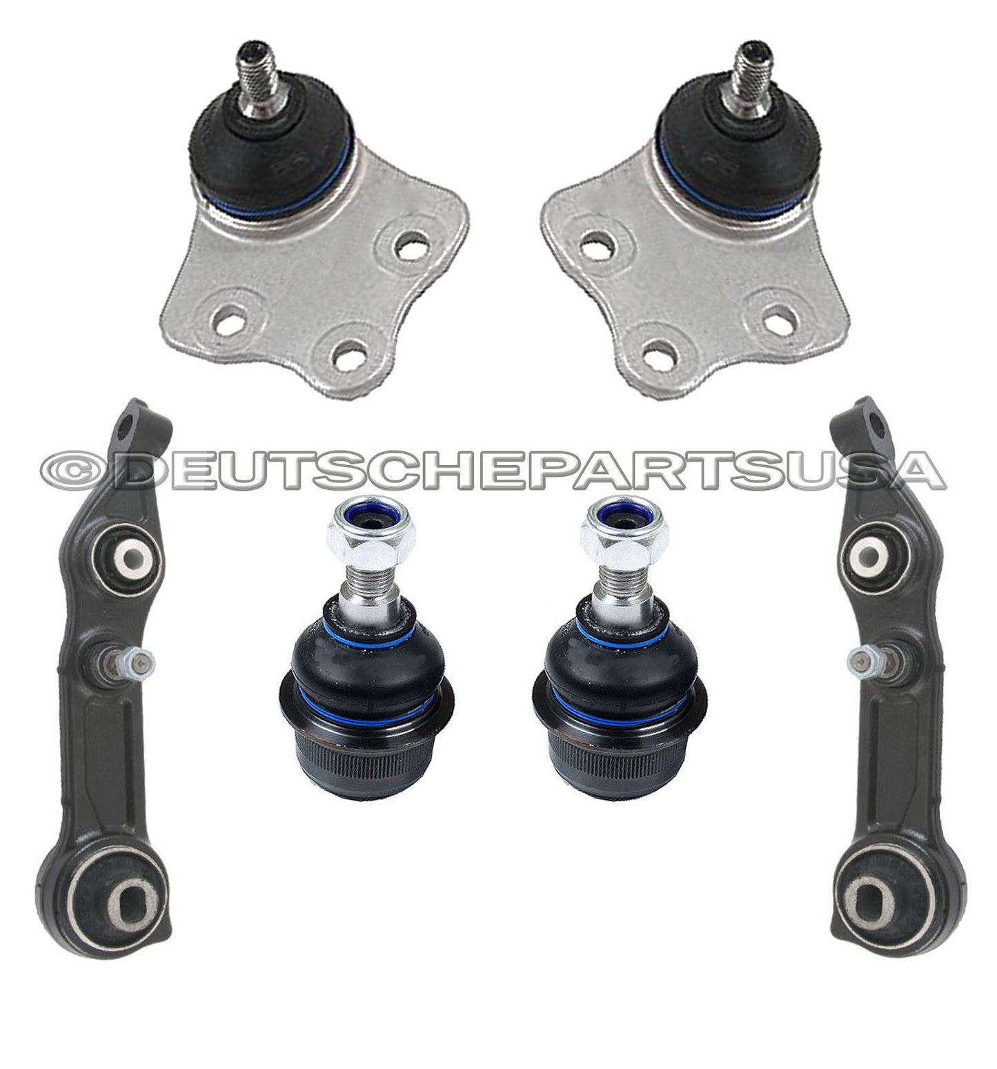 Mercedes W211 W219 Front Lower Control Arms + Upper + Ball Joints SUSPENSION Kit