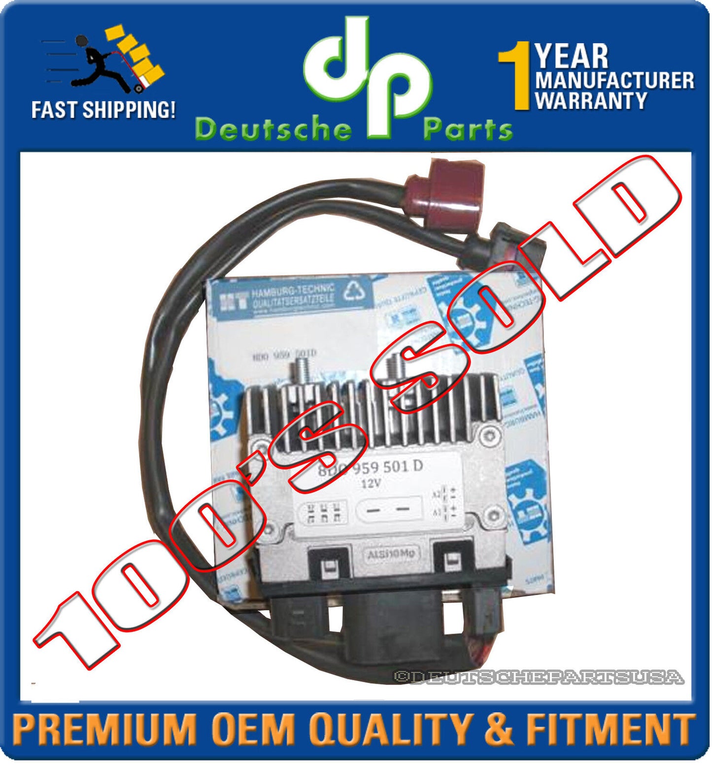 AUDI A4 A6 S4 Allroad Fan Control Unit Relay Module 8D0 959 501D / 8D0959501D