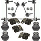 STEERING RACK MOUNT SWAY STABILIZER BAR BUSHINGS + LINKS fr Mercedes W164 SET 12