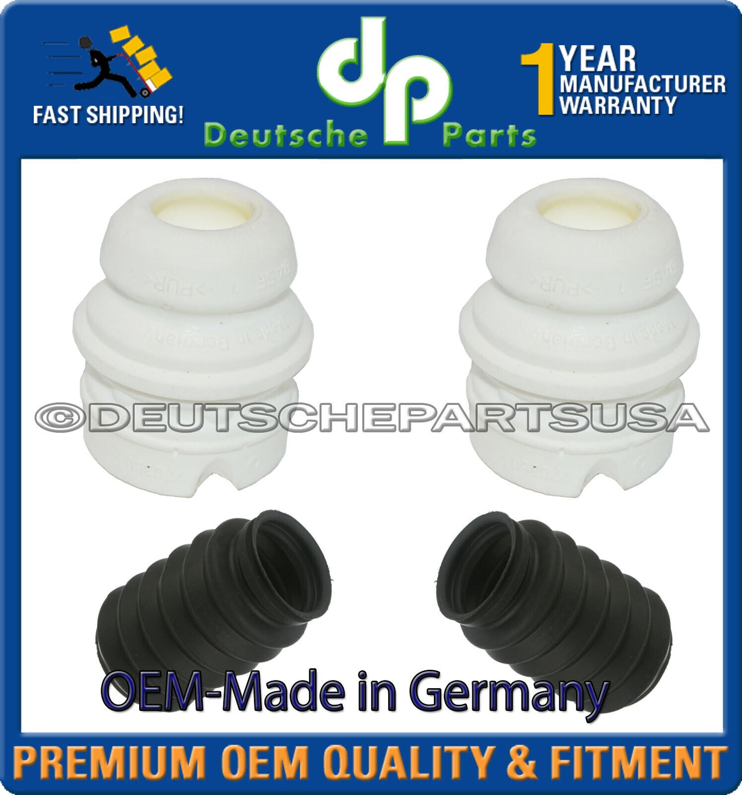 FR + RR SHOCK BUMP STOP DUST BOOT for BMW E85 E86 Z4 L+R Made in Germany Set 6