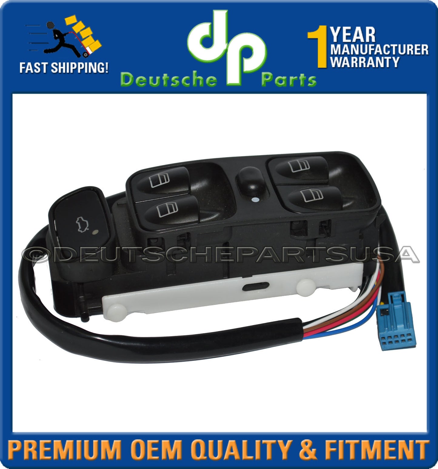 Mercedes W203 C-CLASS C320 Power Window Switch Console Front Left 2038200110