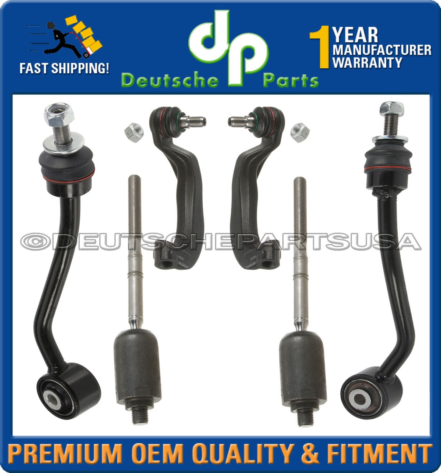 MERCEDES W220 4MATIC INNER OUTER STEERING TIE ROD RODS SWAY BAR LINK LINKS KIT 8