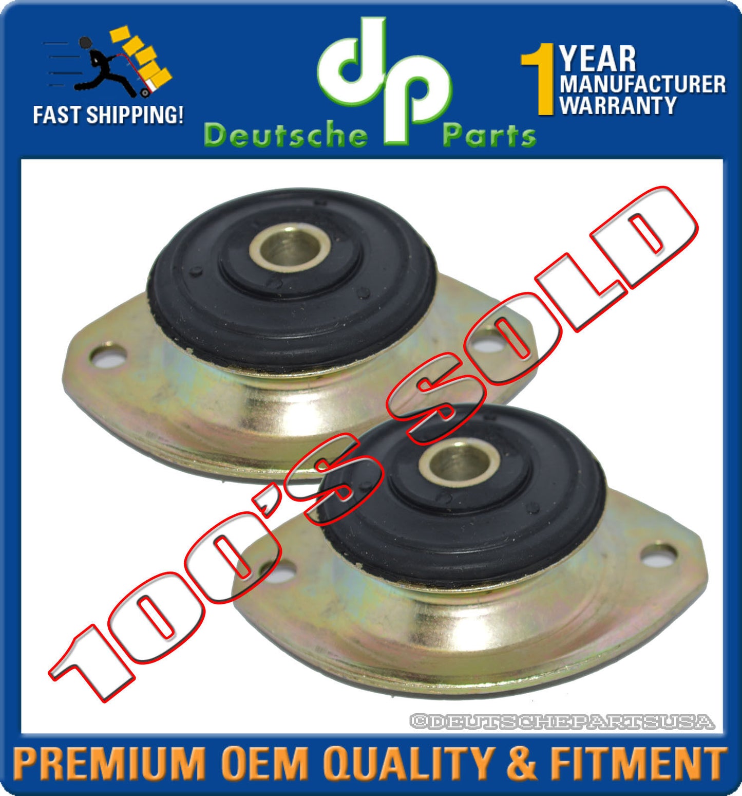 PORSCHE 911 930 912 HEAVY DUTY ENGINE MOTOR MOUNTS CLUB SPORT 91137504307 SET 2