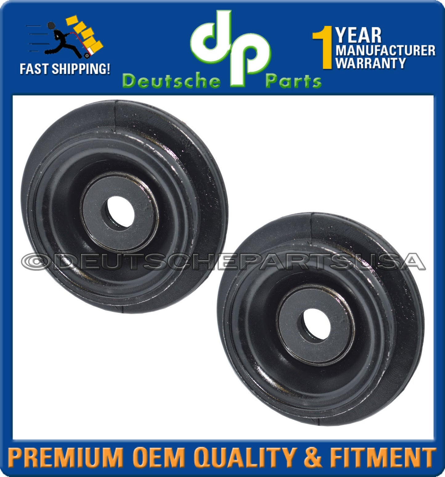 PORSCHE 924 944 FRONT STRUT MOUNT MOUNTS BUSHING Washer NUT 94434307101 Set 10
