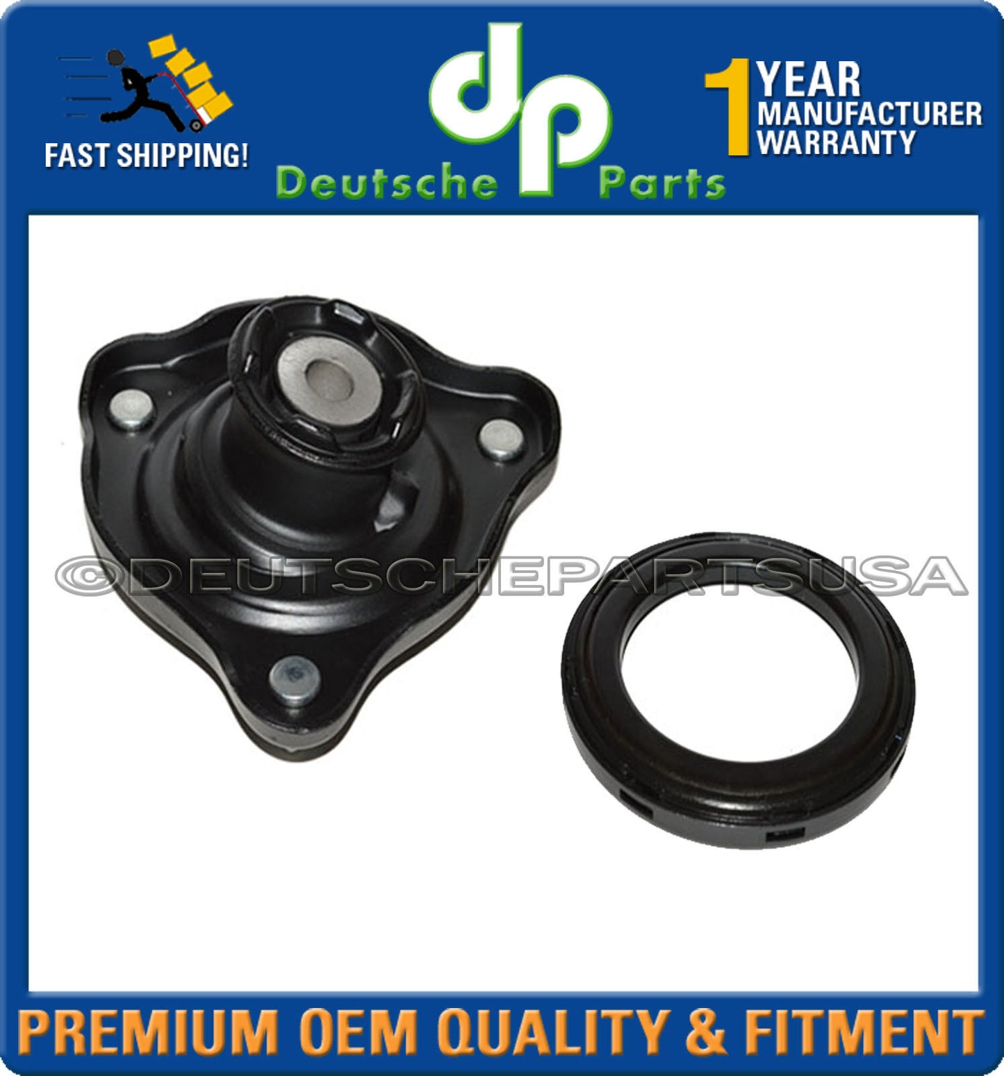PORSCHE 996 C4 4S TURBO FRONT UPPER SHOCK STRUT MOUNT + BEARING LEFT 99634301504