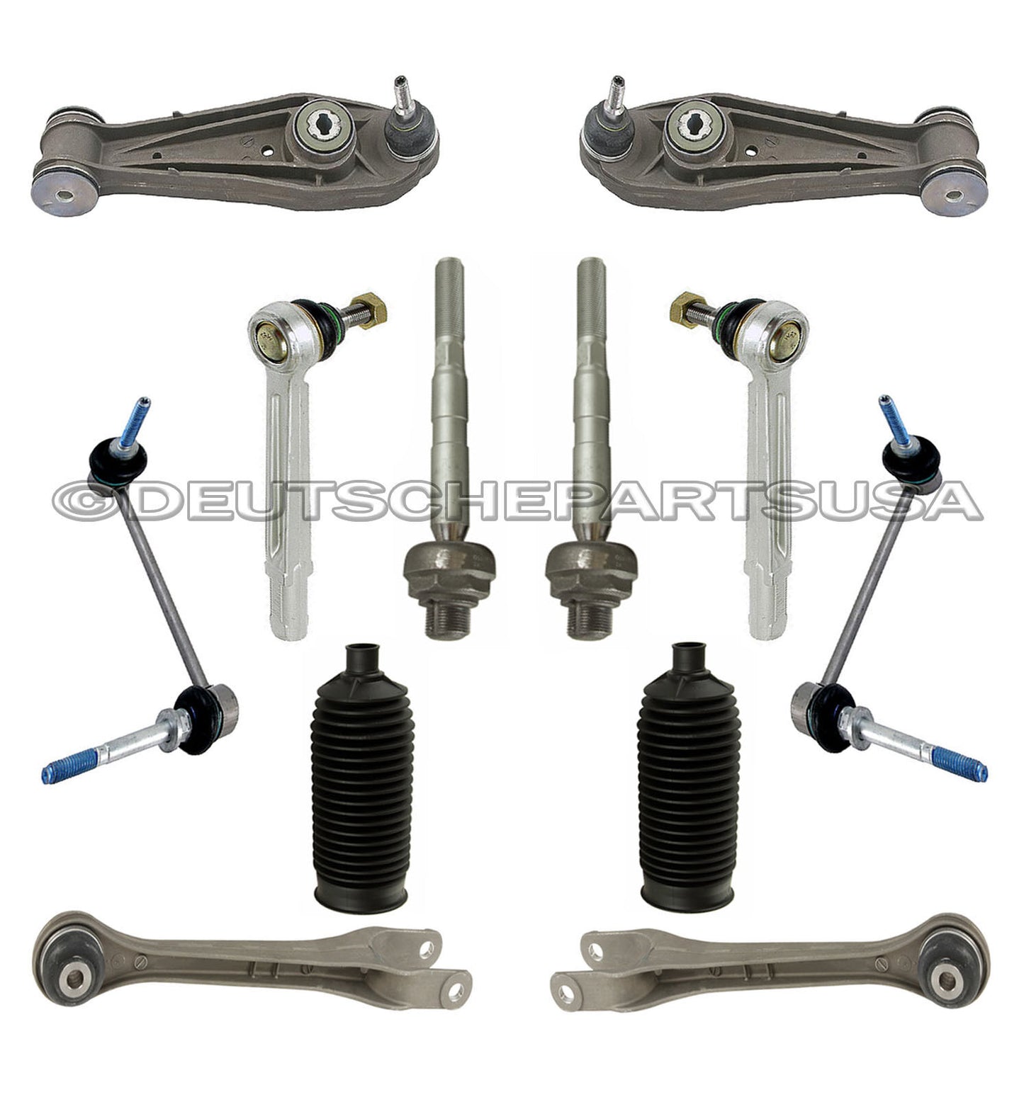 PORSCHE CAYMAN BOXSTER 987 Control Arm Arms Ball Joint Sway Bar Link Rod KIT 12