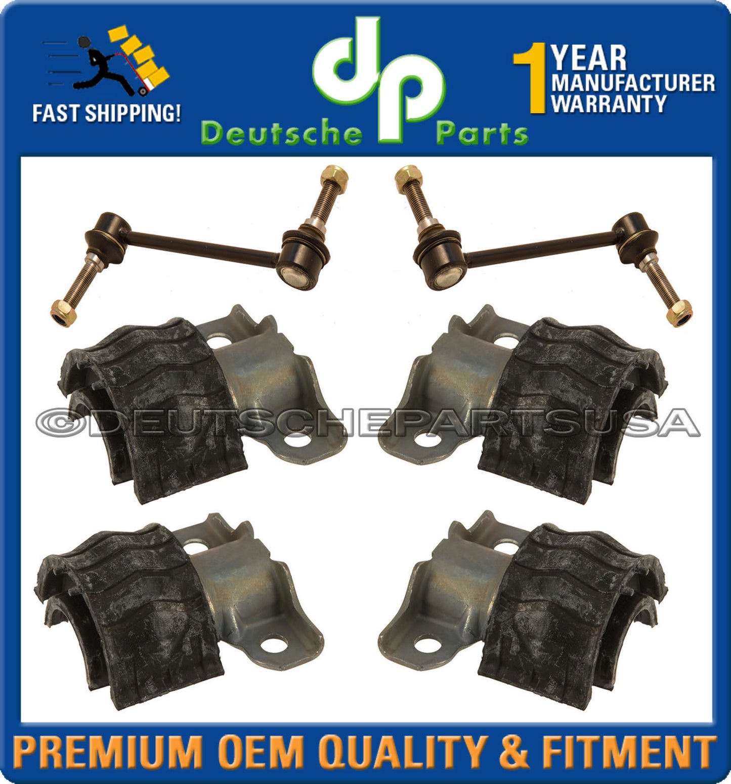 Front Suspension SWAY STABILIZER BAR LINK Bushings for Mercedes W164 GL ML SET 6