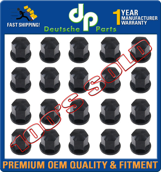 Porsche 911 912 930 924 944 964 968 993 Alloy Wheel Black Lug Nut 20 Pc SET OEMQ