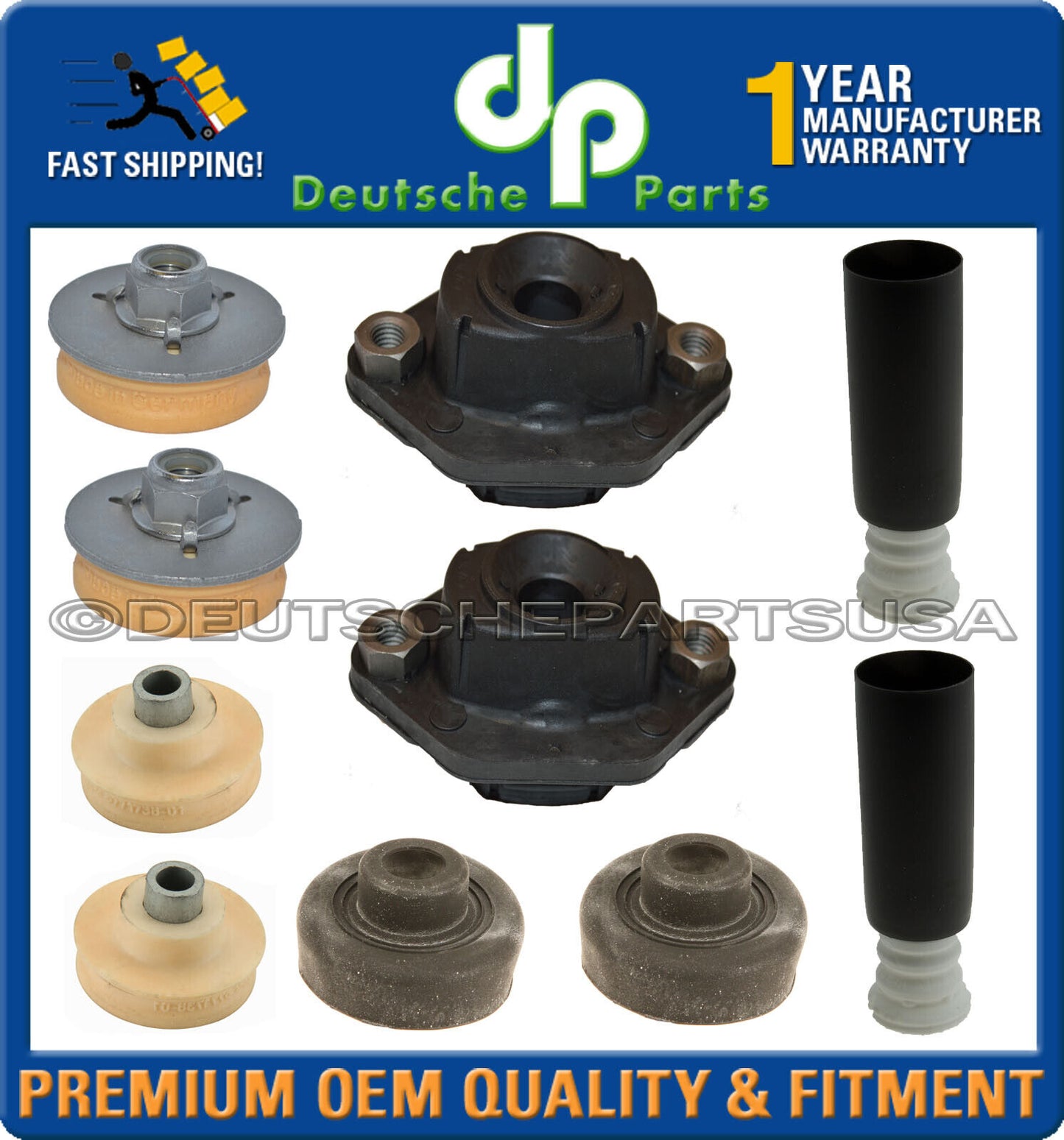F+R STRUT SHOCK MOUNT BEARING MOUNTING KIT For BMW E90 E91 E92 xi xDrive Set 20