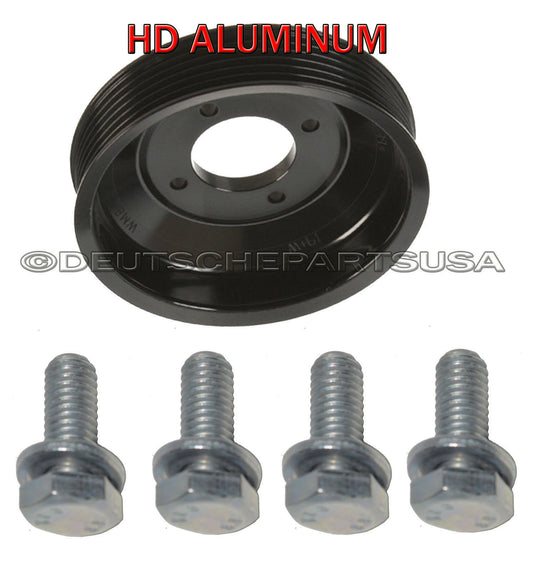 ALUMINUM WATER PUMP PULLEY + BOLTS 11511730554 HEAVY DUTY UPGRADE BMW E36 SET 5