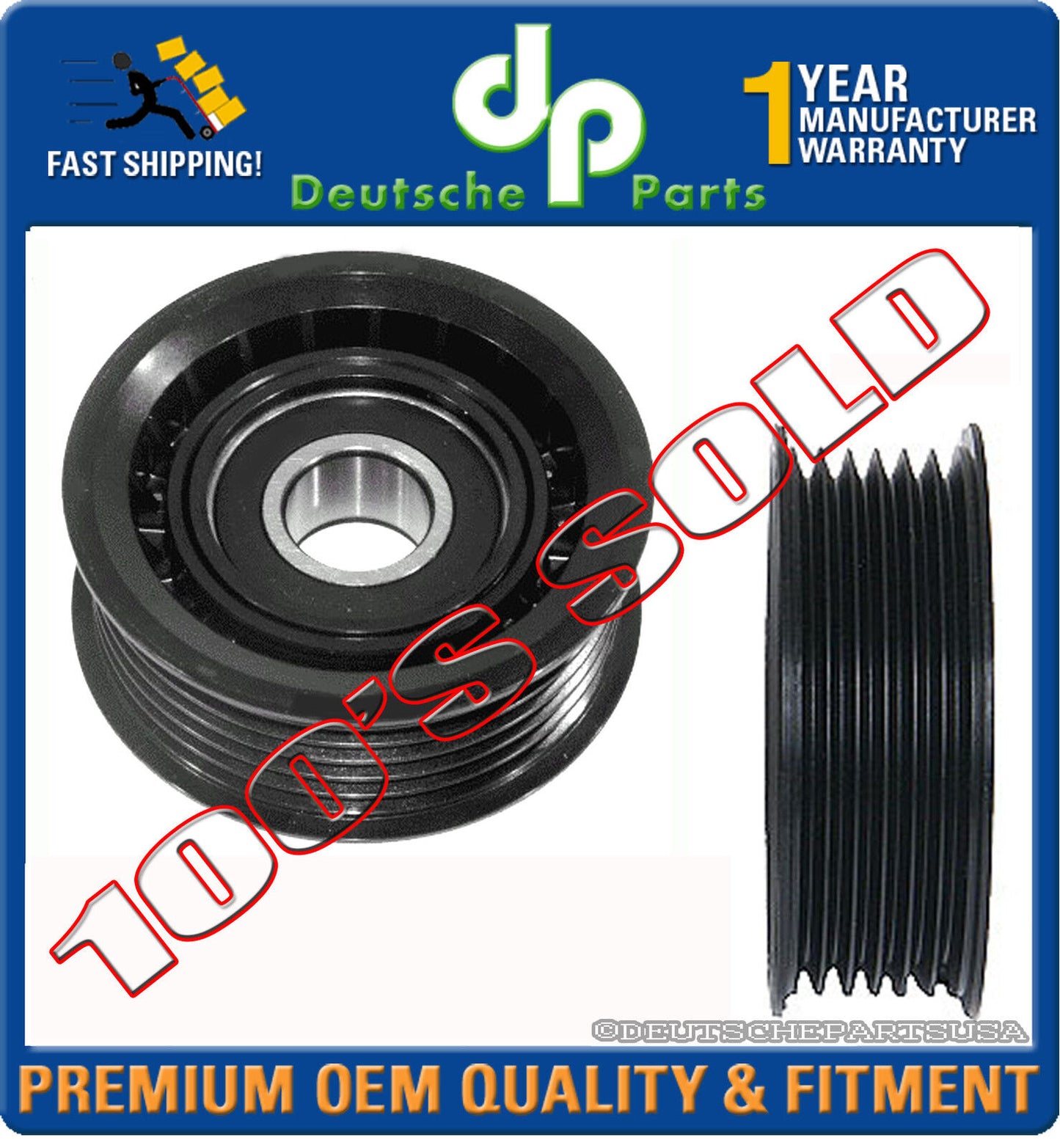 MERCEDES W220 W210 W202 W208 W163 Acc. Belt Tensioner Idler Pulley 0002020919