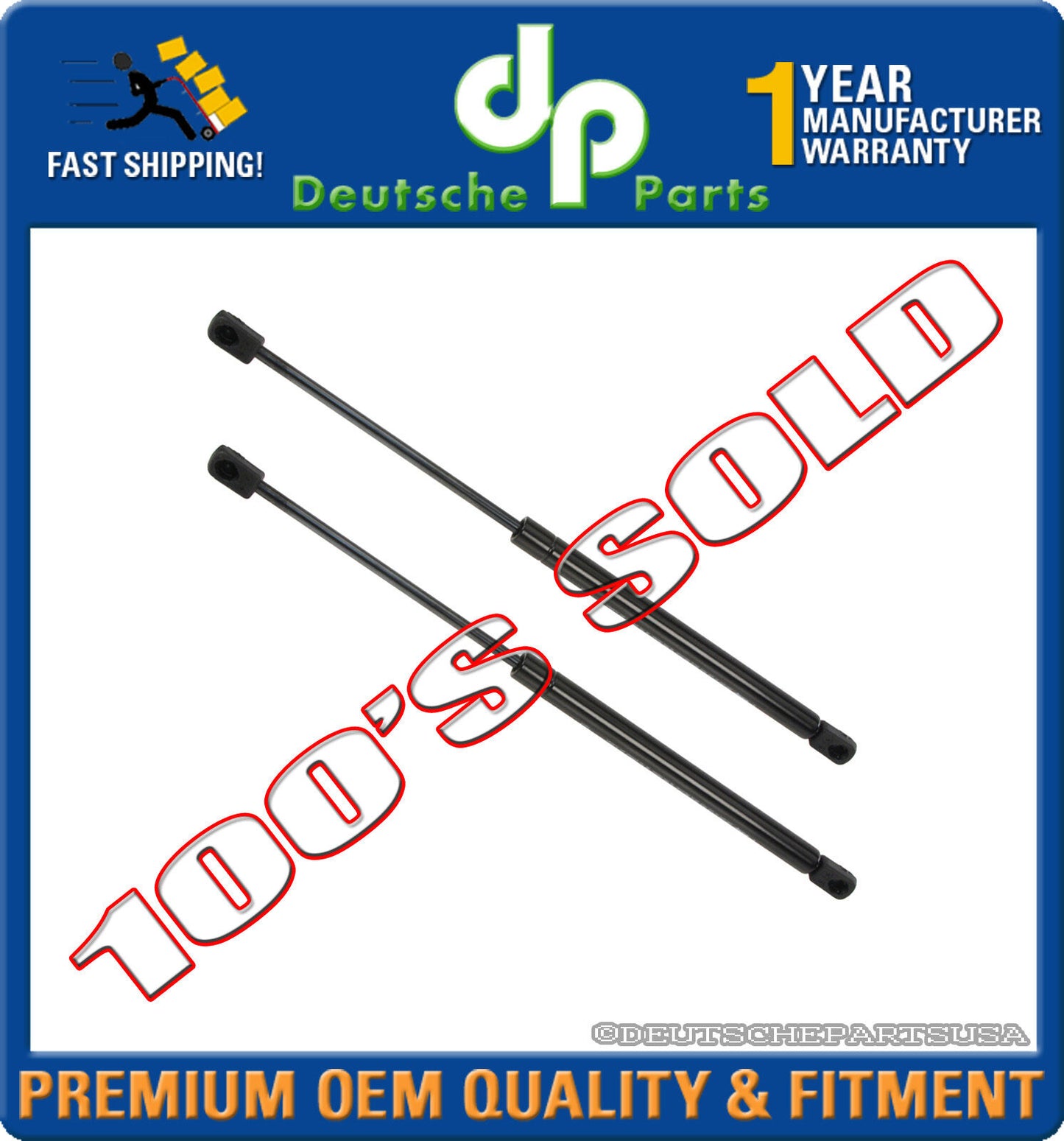 Porsche 928 Rear Hatch Trunk Strut Struts Lift Shock Shocks 92851233105 SET 2