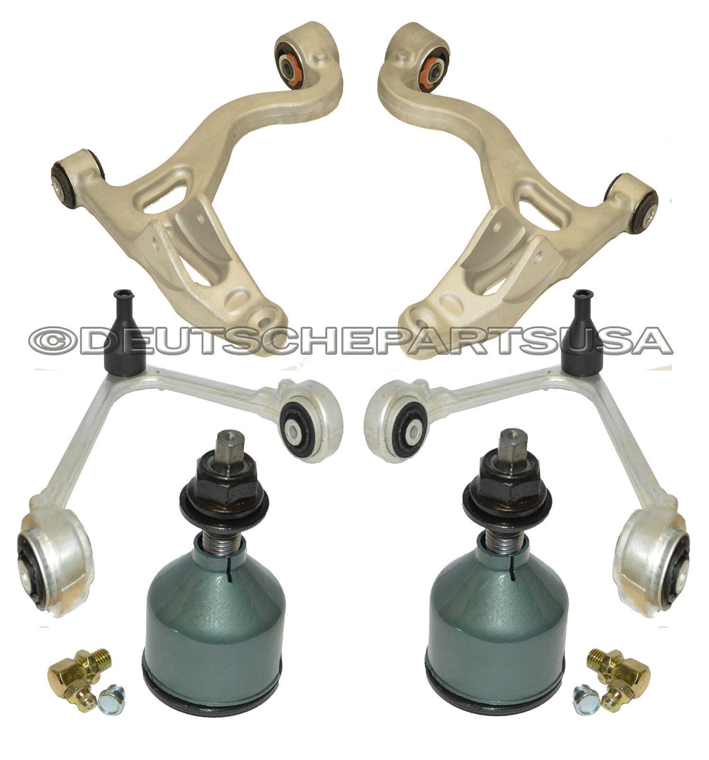 JAGUAR S TYPE Front Control Arm Arms Ball Joints Tie Rod Rods SUSPENSION KIT 12