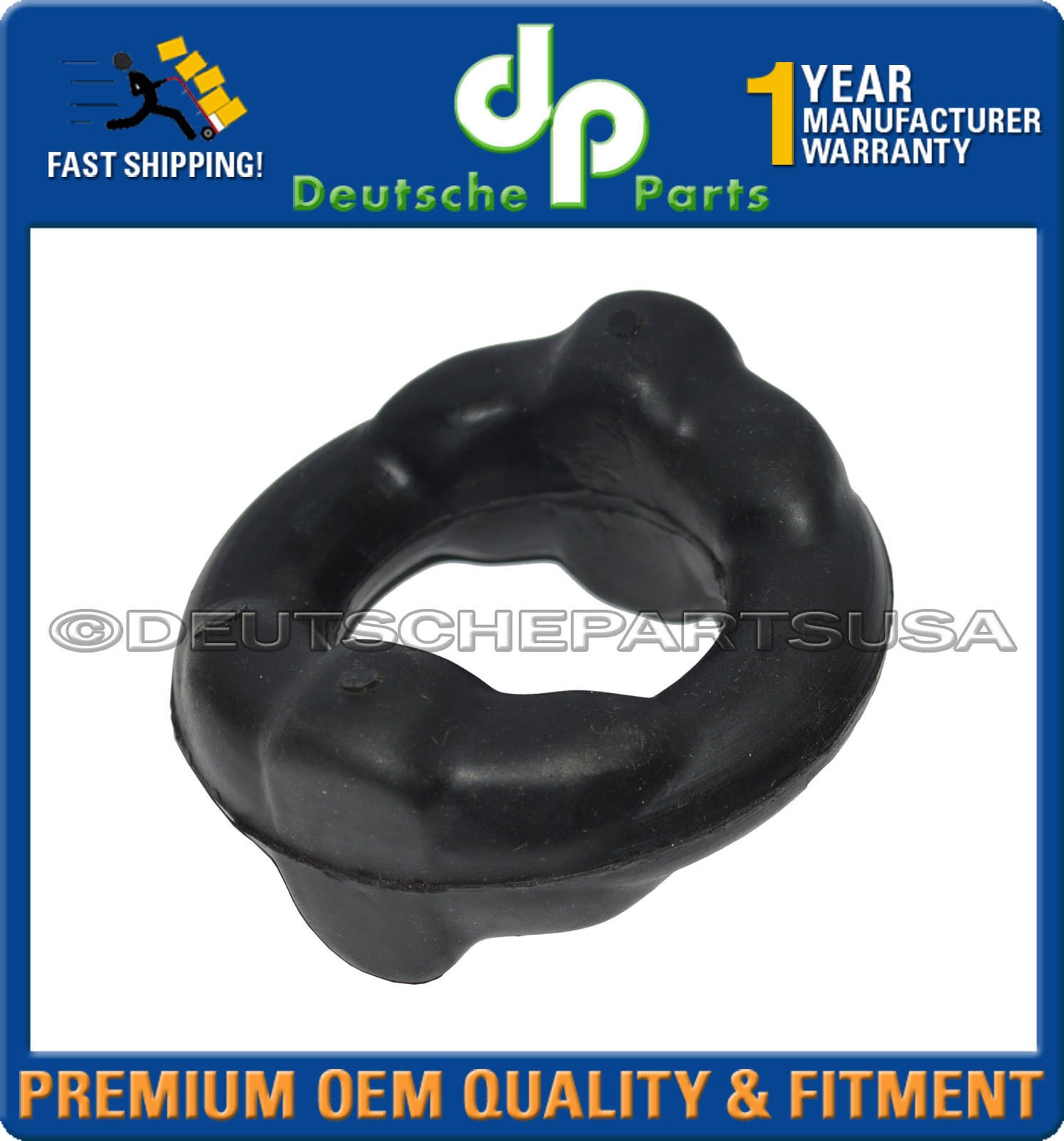 BMW E30 Exhaust Muffler System Hanger Front & Rear Donut Mount Damper Ring Set 3