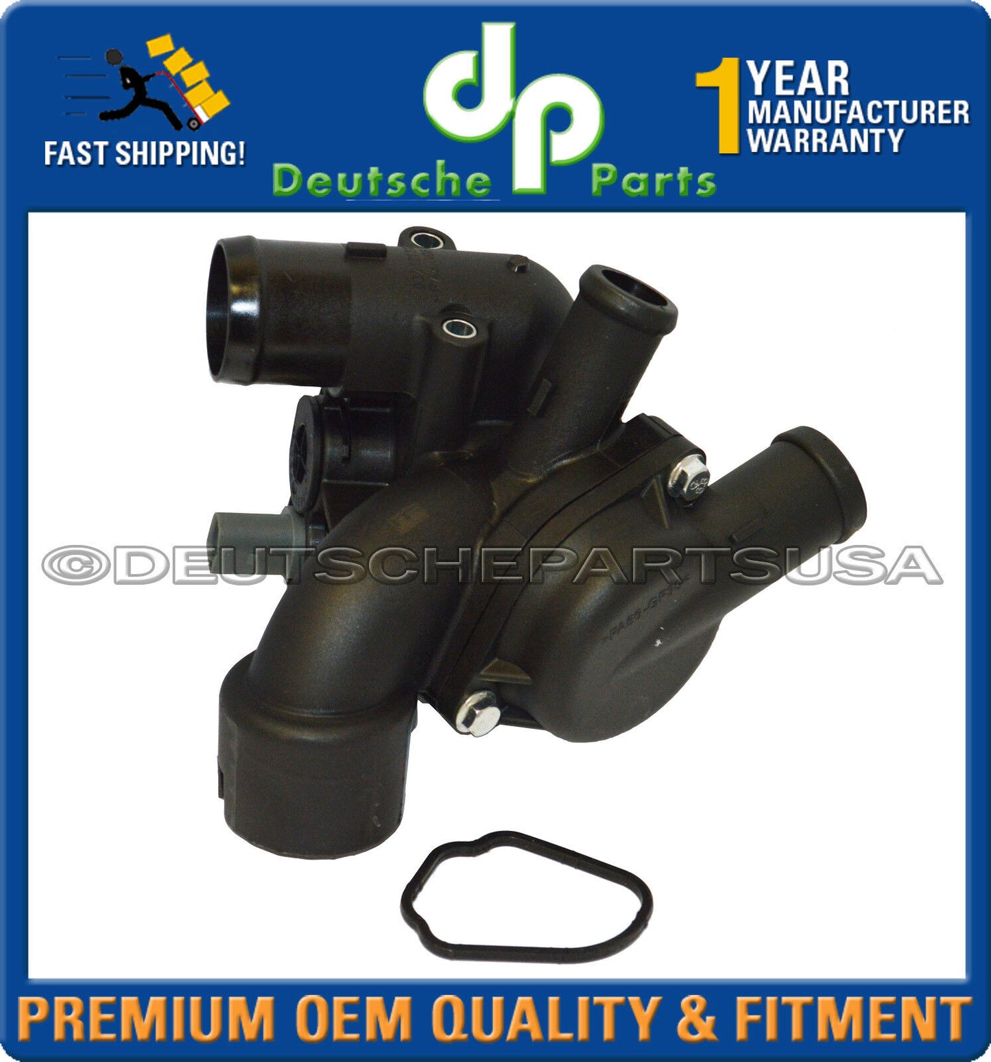Porsche Cayenne Housing + Engine Thermostat + Gasket Assembly 955 106 111 00