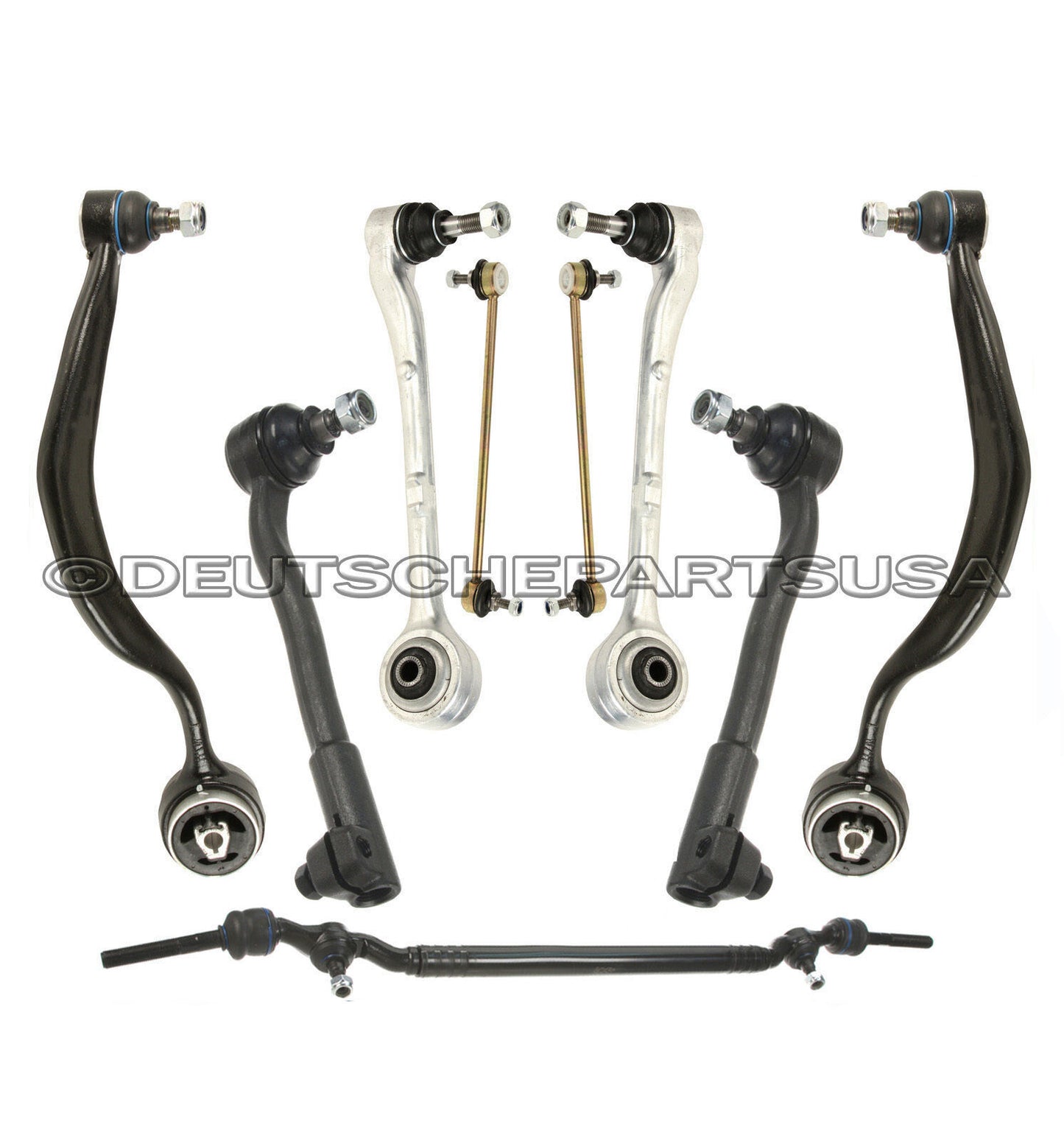 FRONT CONTROL THRUST TRACTION ARM ARMS BALL JOINT JOINTS KIT 9 PC for BMW E38