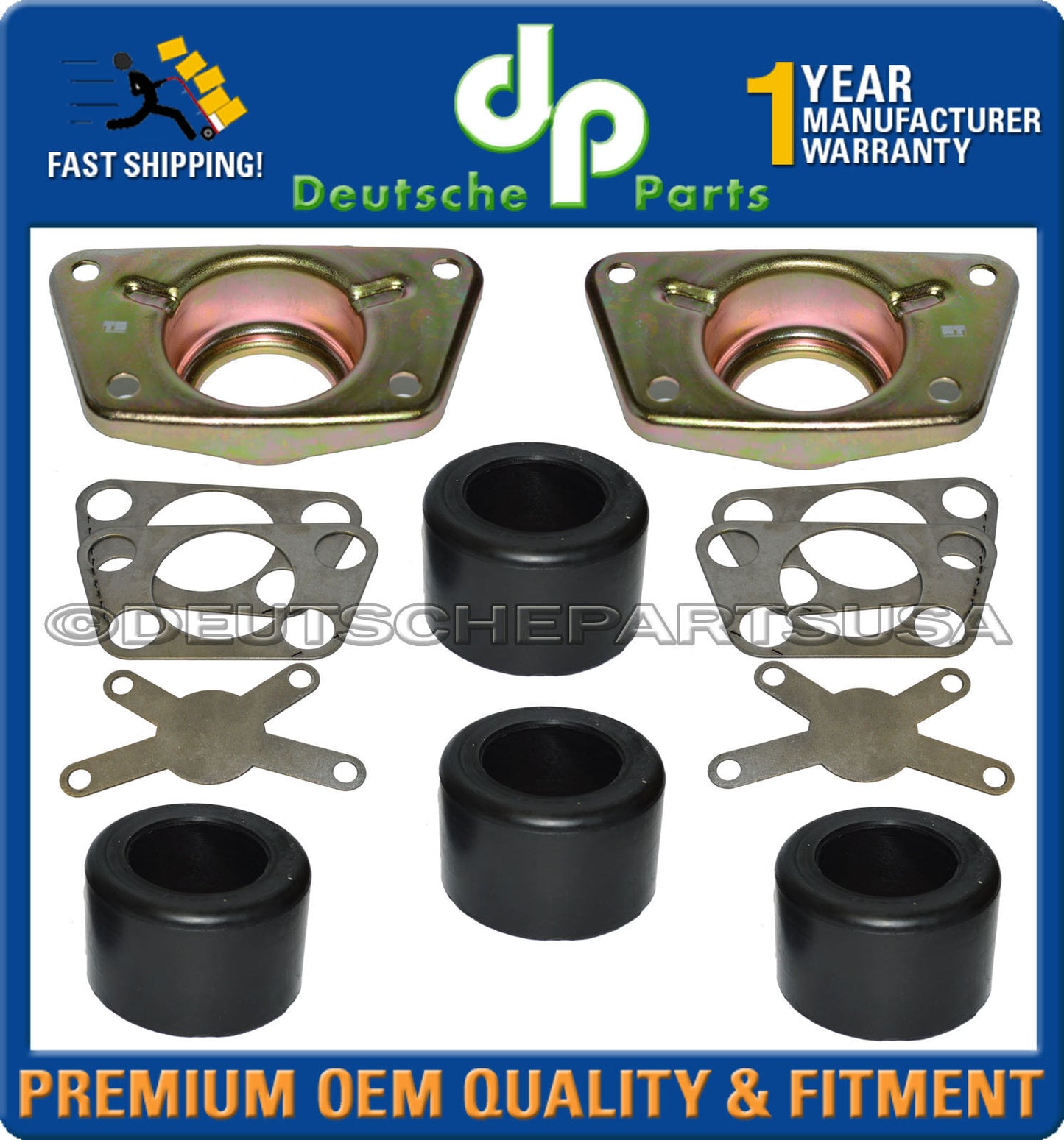 Porsche 911 Cover Plate Bushing Strengthening KIT fr Rear Torsion Bar Mount SET